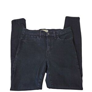 Madewell Roadtripper Womens Black Skinny Jean Leather Patch Cotton Blnd Women 27